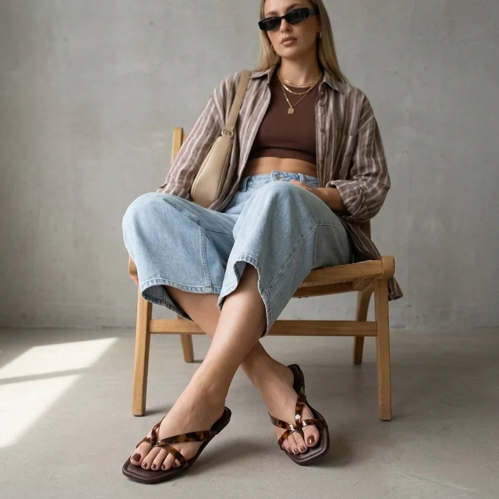 Titan Square Toe Flip Flops