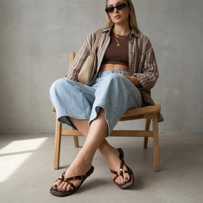 Titan Square Toe Flip Flops