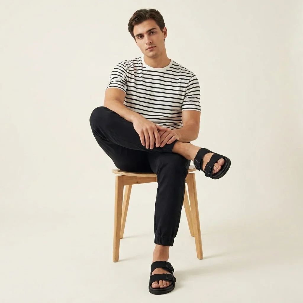 Alpha Genuine Leather Mens Sandals