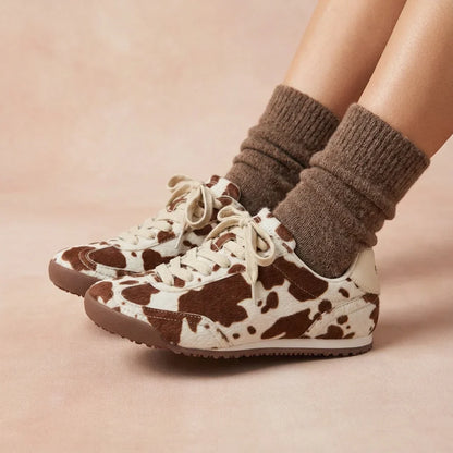 Techno Cow Print Sneakers