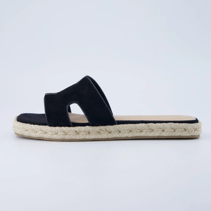 Avocado Espadrille Slide Sandal