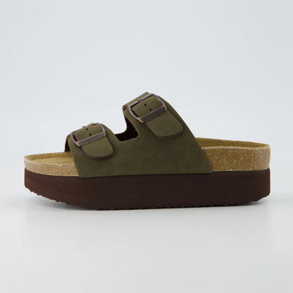 Plane Platform Footbed Sandal