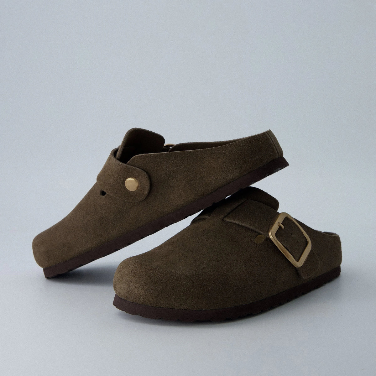 Rusty Leather Clogs