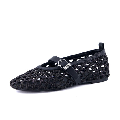 Wendy Woven Mary Jane Flats