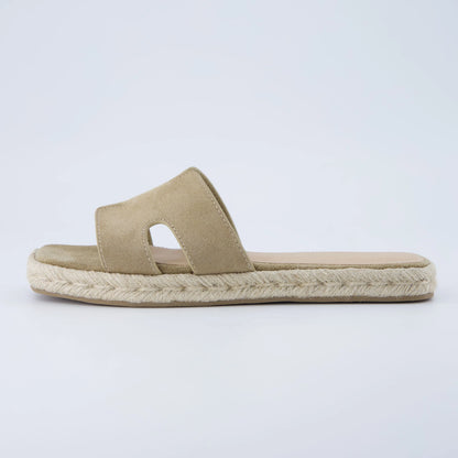 Avocado Espadrille Slide Sandal