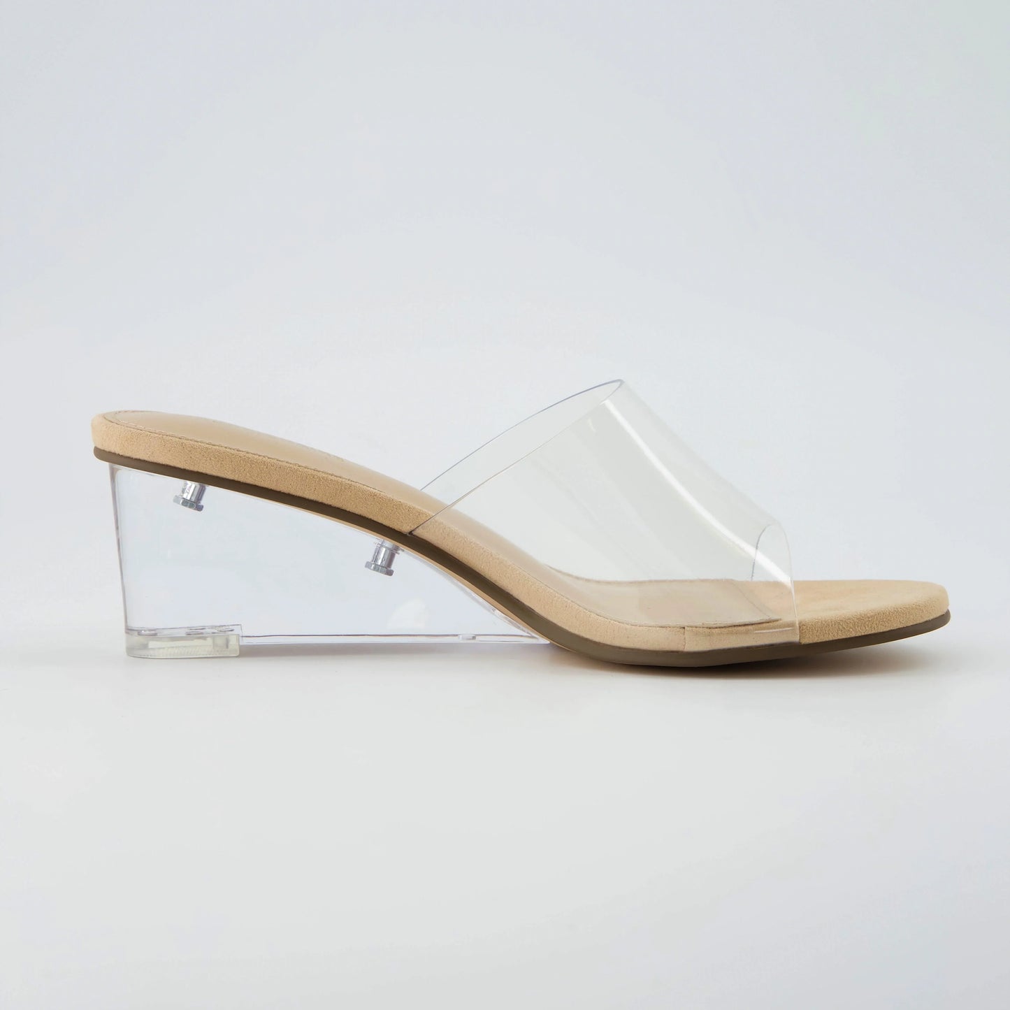 Gloss Lucite Wedge Sandals