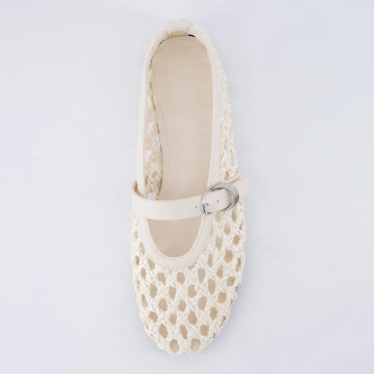Wendy Woven Mary Jane Flats
