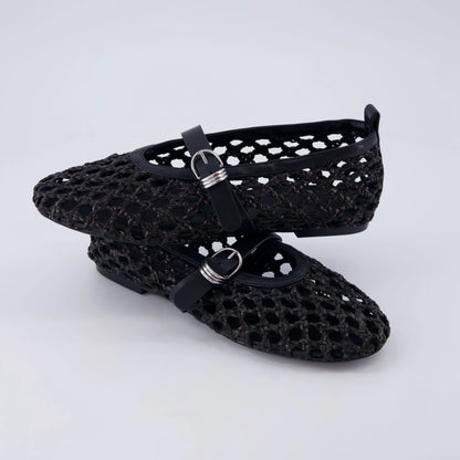 Wendy Woven Mary Jane Flats