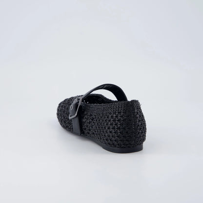 Gabby Woven Mary Jane Flats