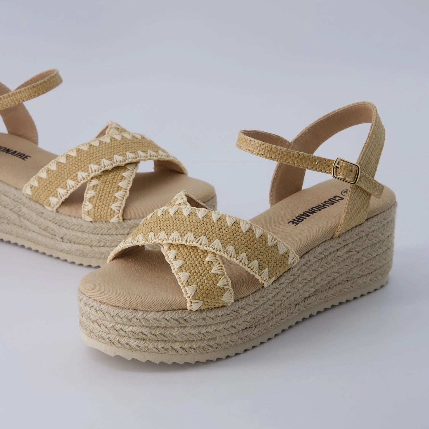 Ola Raffia Platform Sandals