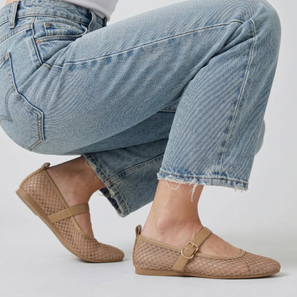 Gracie Mesh Mary Jane Flats