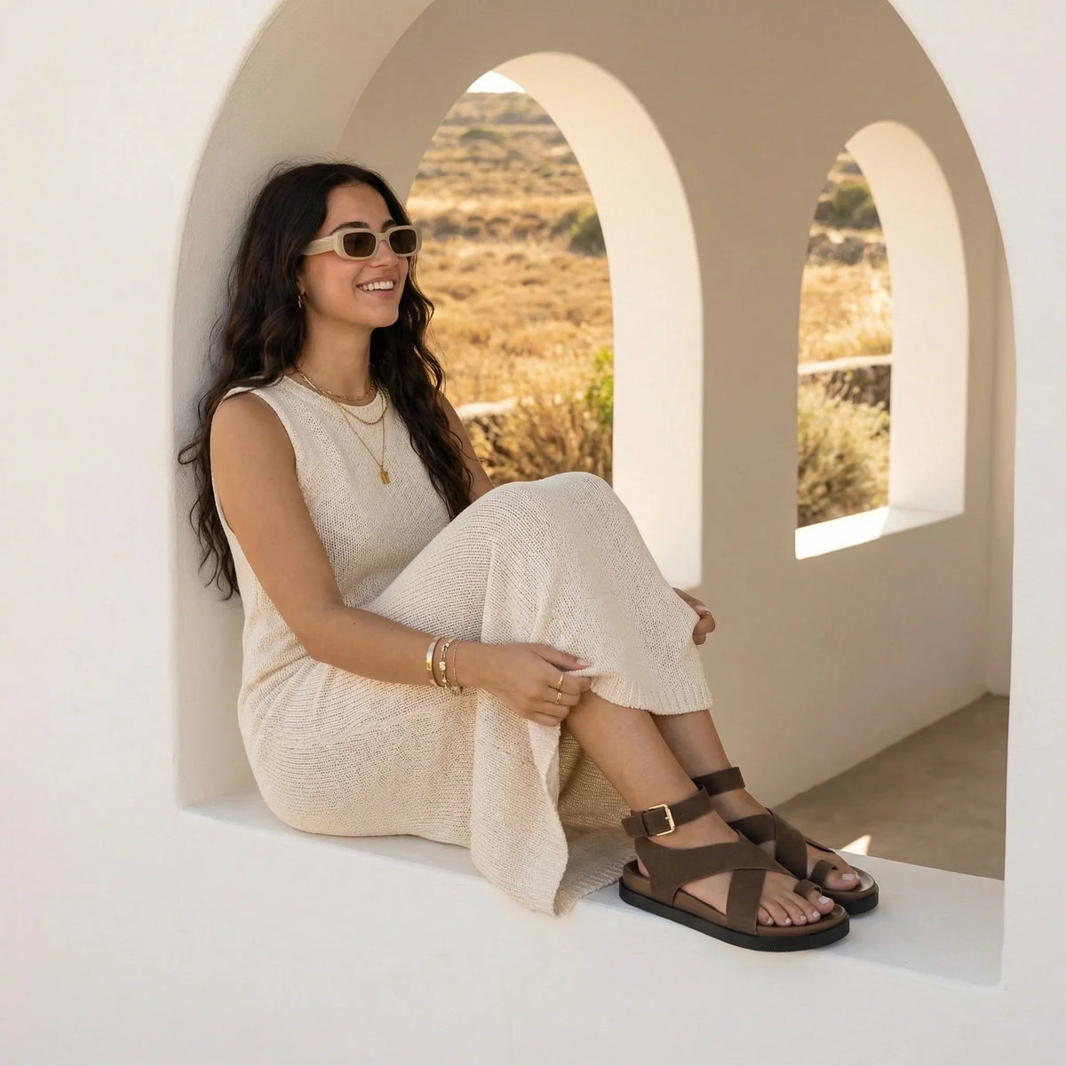 Entry Ankle Wrap Molded Footbed Sandal