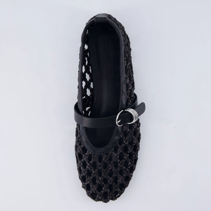 Wendy Woven Mary Jane Flats