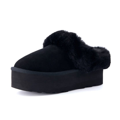Husky Suede Cozy Platform Mule