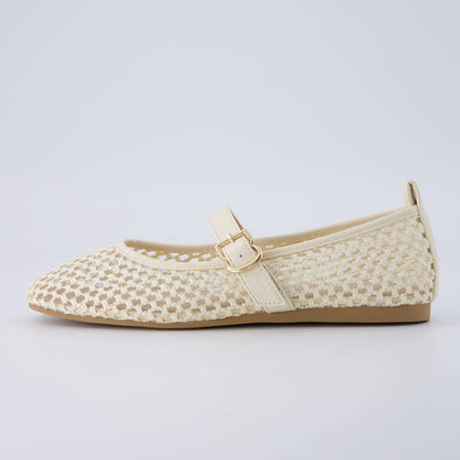 Gracie Mesh Mary Jane Flats