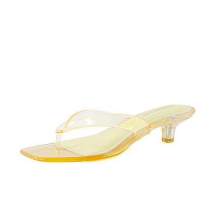 Riot Jelly Thong Kitten Heels