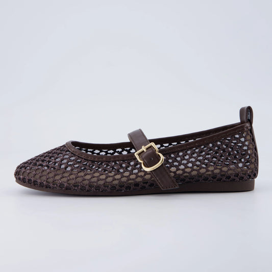 Gracie Mesh Mary Jane Flats