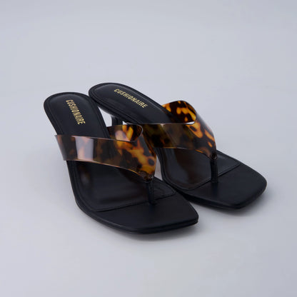 Mezzo Clear Strap Kitten Heels