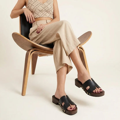Thai Vegan Leather Platform Sandals