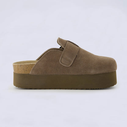 Granola Suede Platform Clog