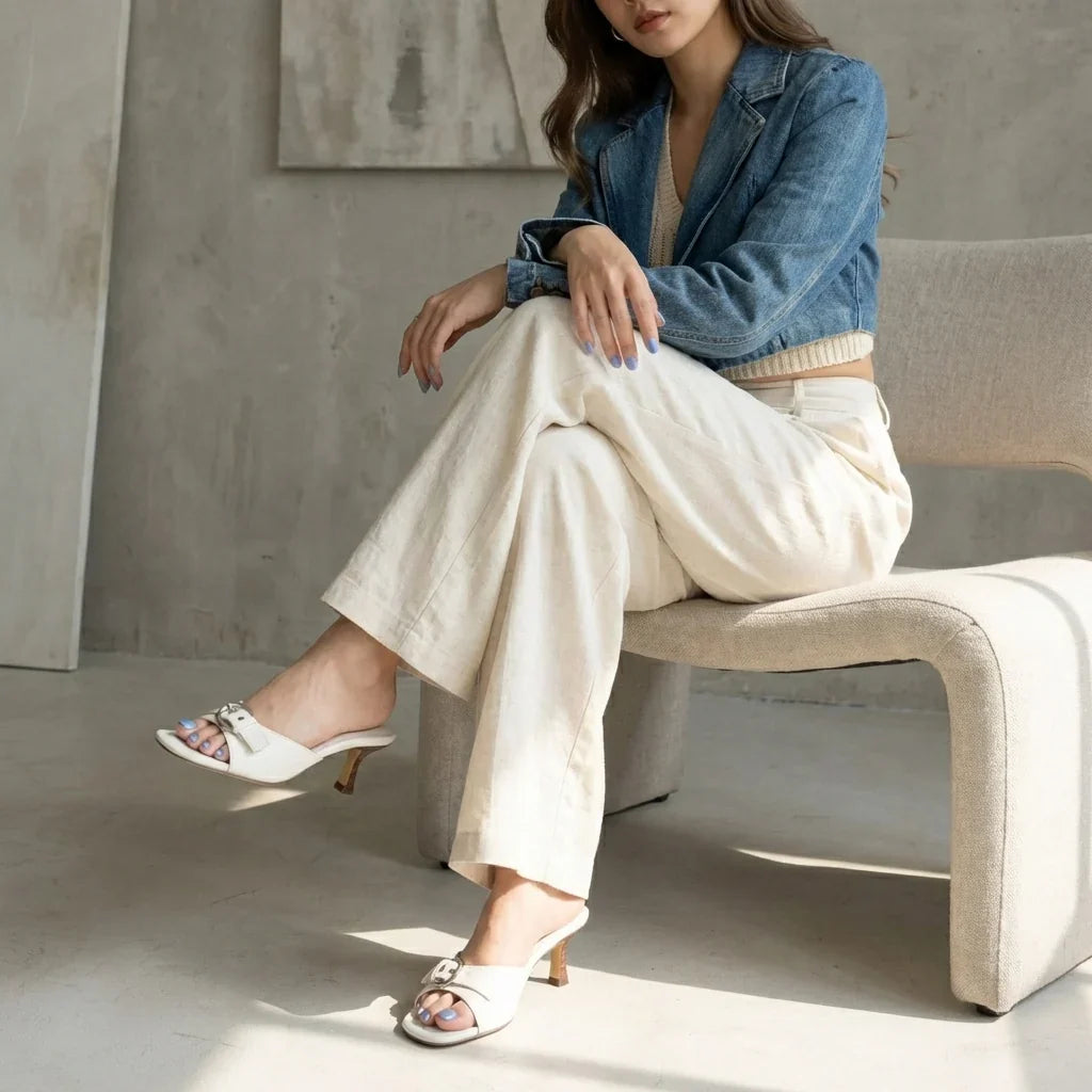 Belle Kitten Heel Sandals