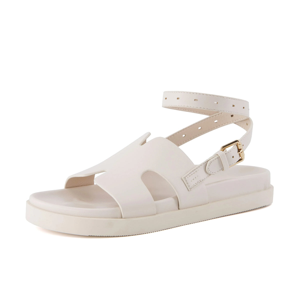 Erika Cut-Out Ankle Wrap Sandals