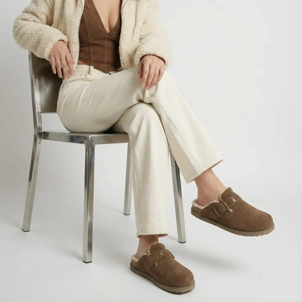 Blain Fur Genuine Suede Clogs