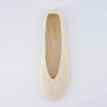 Gilt Woven Ballet Flats