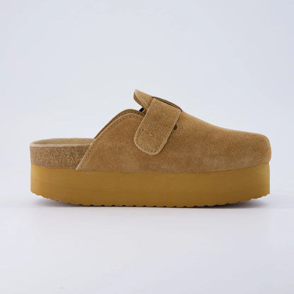 Granola Suede Platform Clog