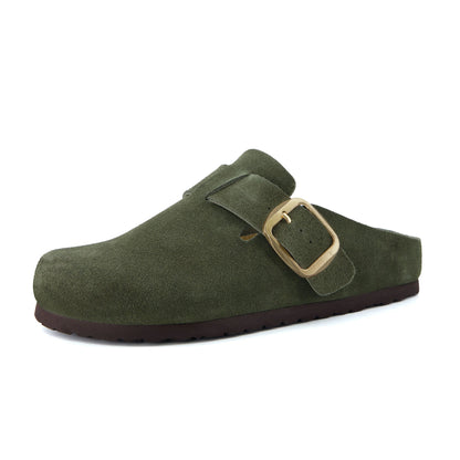 Rusty Leather Clogs
