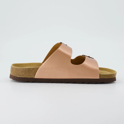 Lane Cork Footbed Sandal Metallics